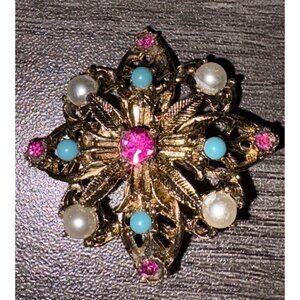 Vintage Gold-Tone Starburst Brooch